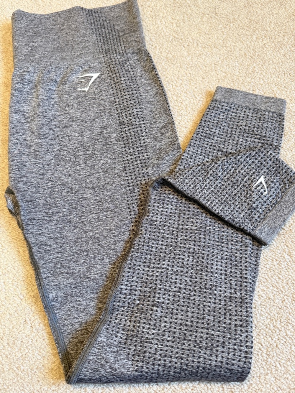 Gymshark Vital Seamless Leggings - grey marl - Large (no size tag)